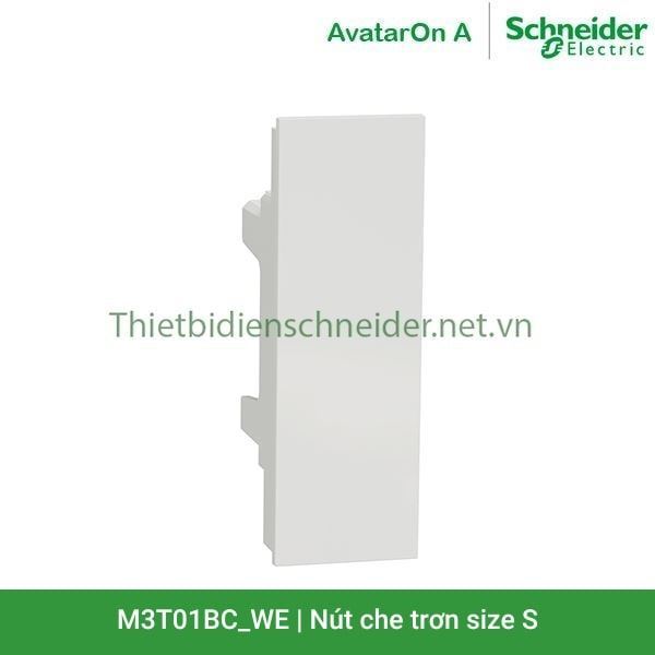 Nút che trơn, size S M3T01BC_WE AvatarOn A Schneider