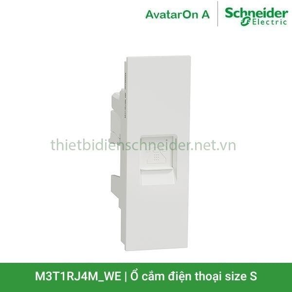 Ổ cắm điện thoại, size S M3T1RJ4M_WE AvatarOn A Schneider