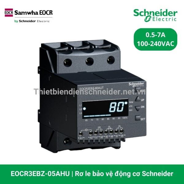 EOCR-3EBZ-05AHU Schneider - Rơ le điện tử bảo vệ động cơ 0.5 - 7A, 110-240VAC , 50/60Hz