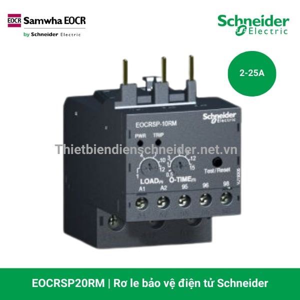 Rơ le điện tử 2-25A, 90-260VAC EOCRSP20RM Schneider